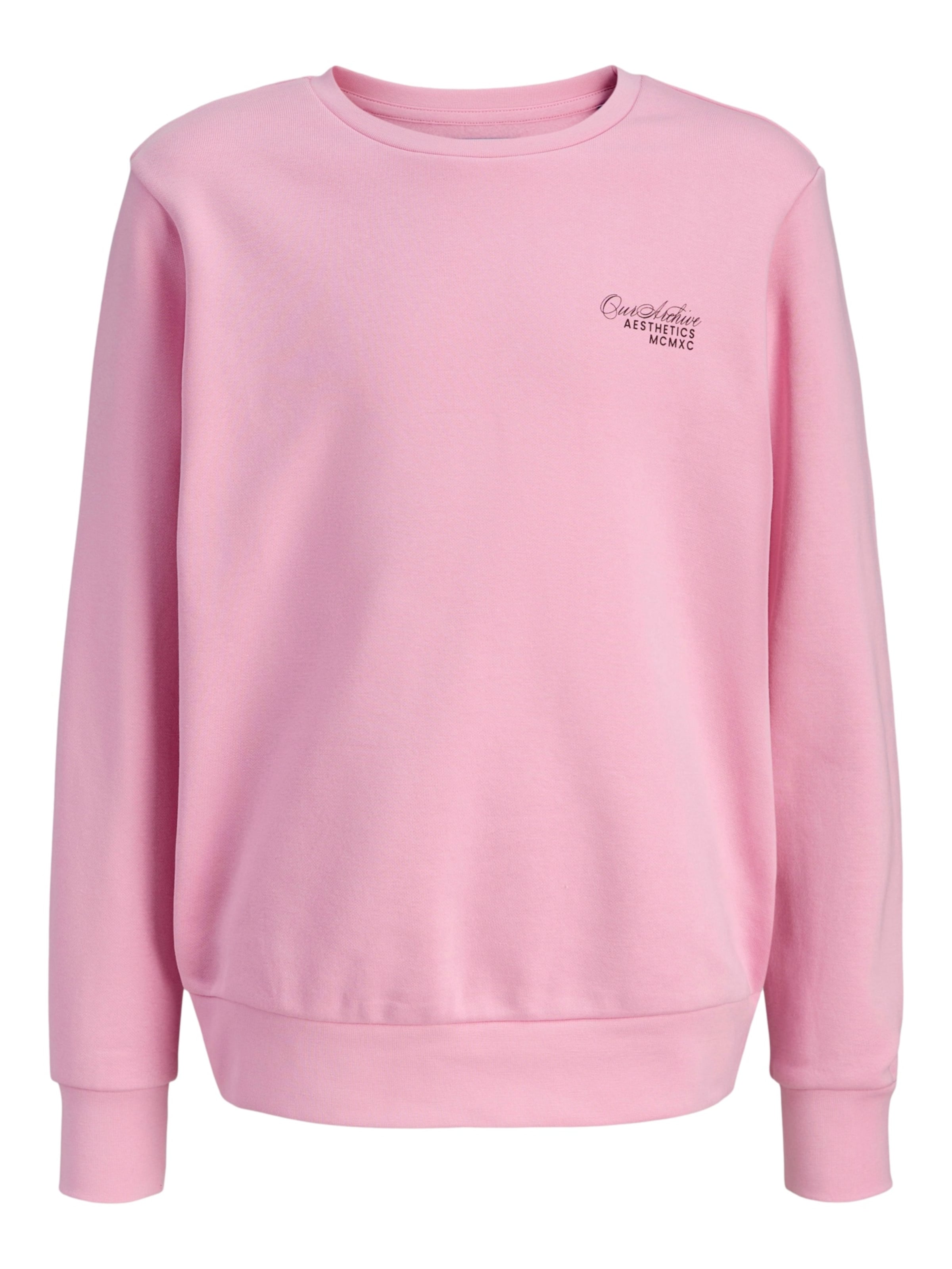 Jack & Jones Junior Свитшот 'Roar' в Ярко-розовый: спереди