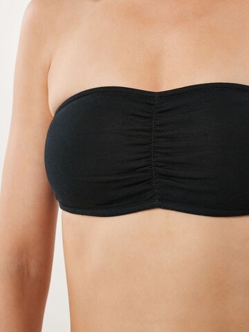 Next Bandeau Góra bikini w kolorze czarny