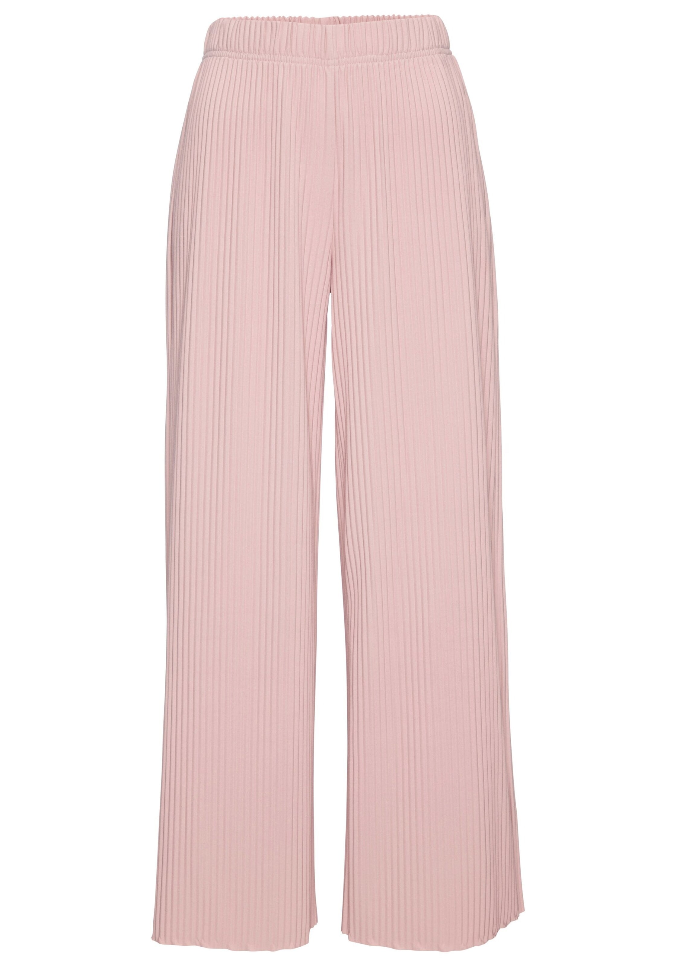 LASCANA Wide Leg Hose in Pink: Vorderseite