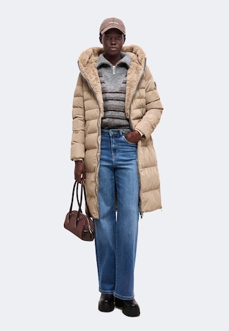 RINO & PELLE Mantel 'Keilafur' in Beige