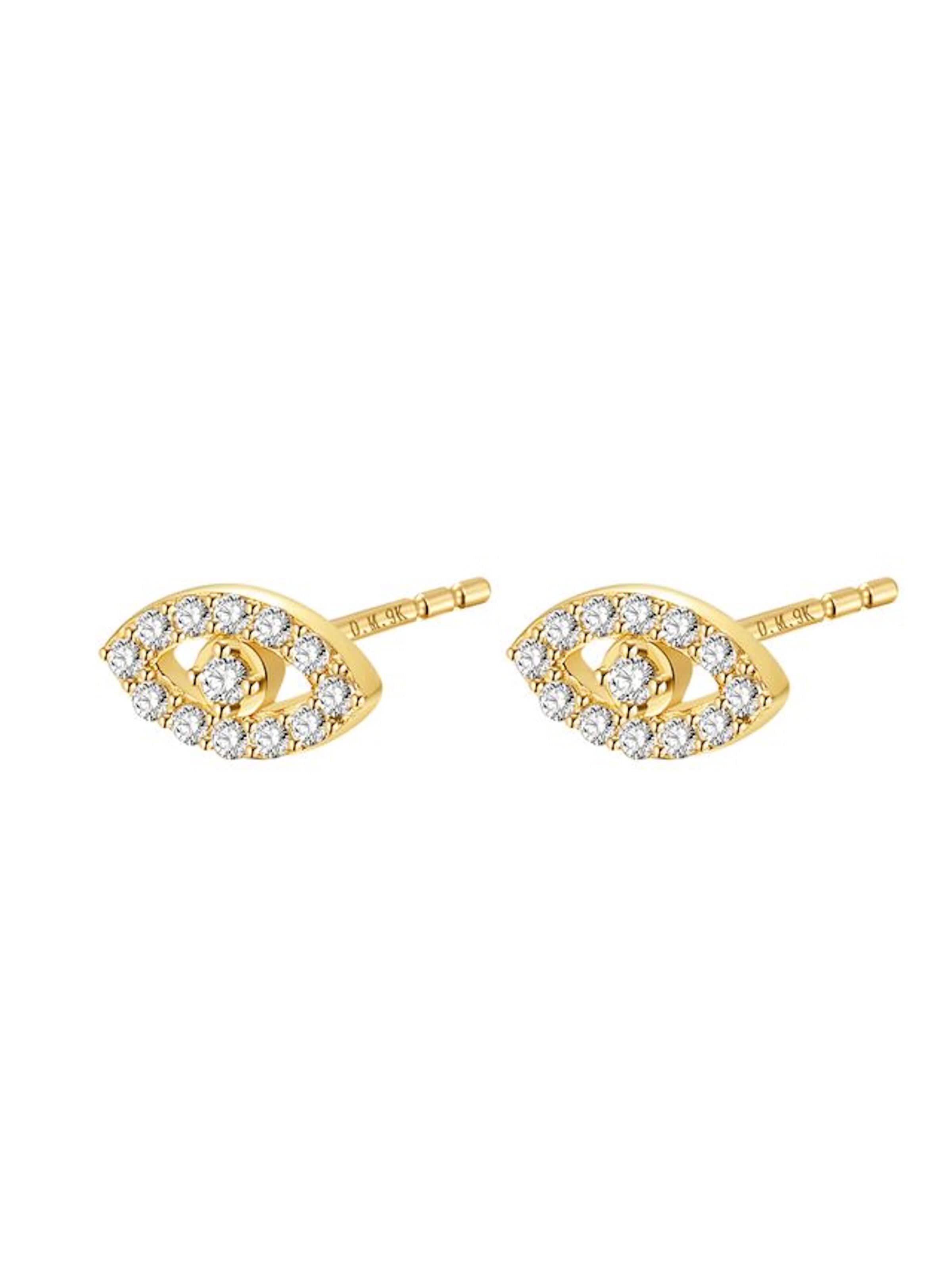 Dear Me Ohrringe 'Protection'‌‌‌‌ in Gold: Vorderseite