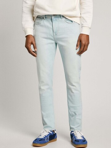 Skinny Jean Pepe Jeans en bleu : devant