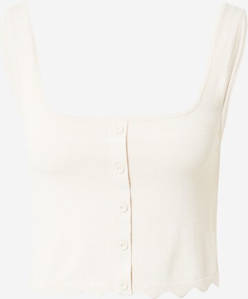 ABOUT YOU Gebreide top in Beige: voorkant