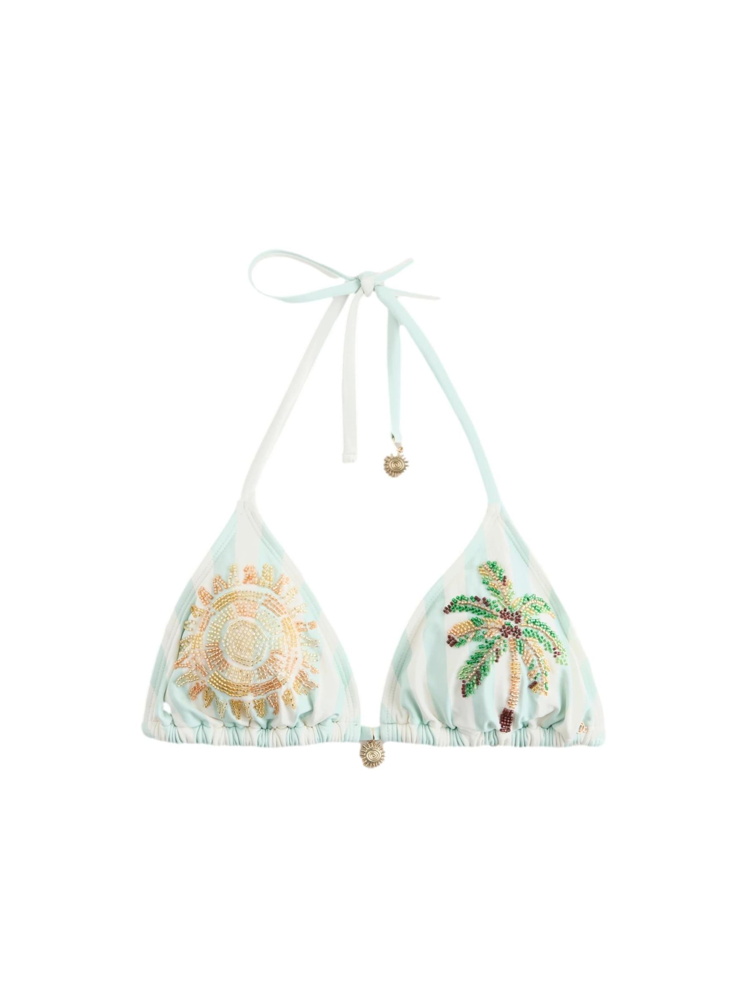 Next Triangel Bikinitop in Groen: voorkant