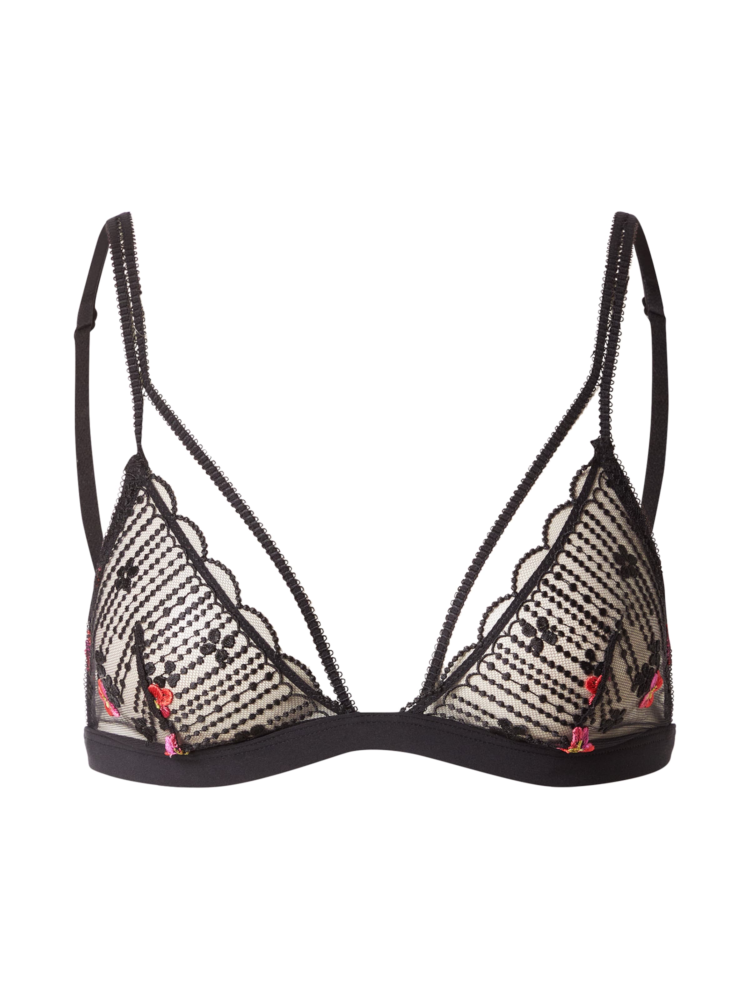 juoda ETAM Trikampė Liemenėlė 'Drama': priekis