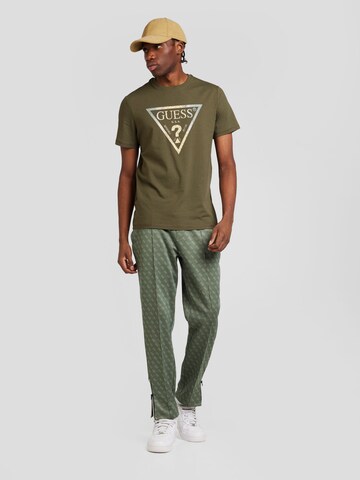 GUESS Slimfit Hose 'KORBIN' in Grün
