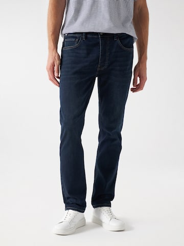 Coupe slim Jean Salsa Jeans en bleu : devant