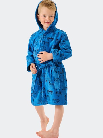 SCHIESSER Bathrobe 'Autotraum' in Blue: front