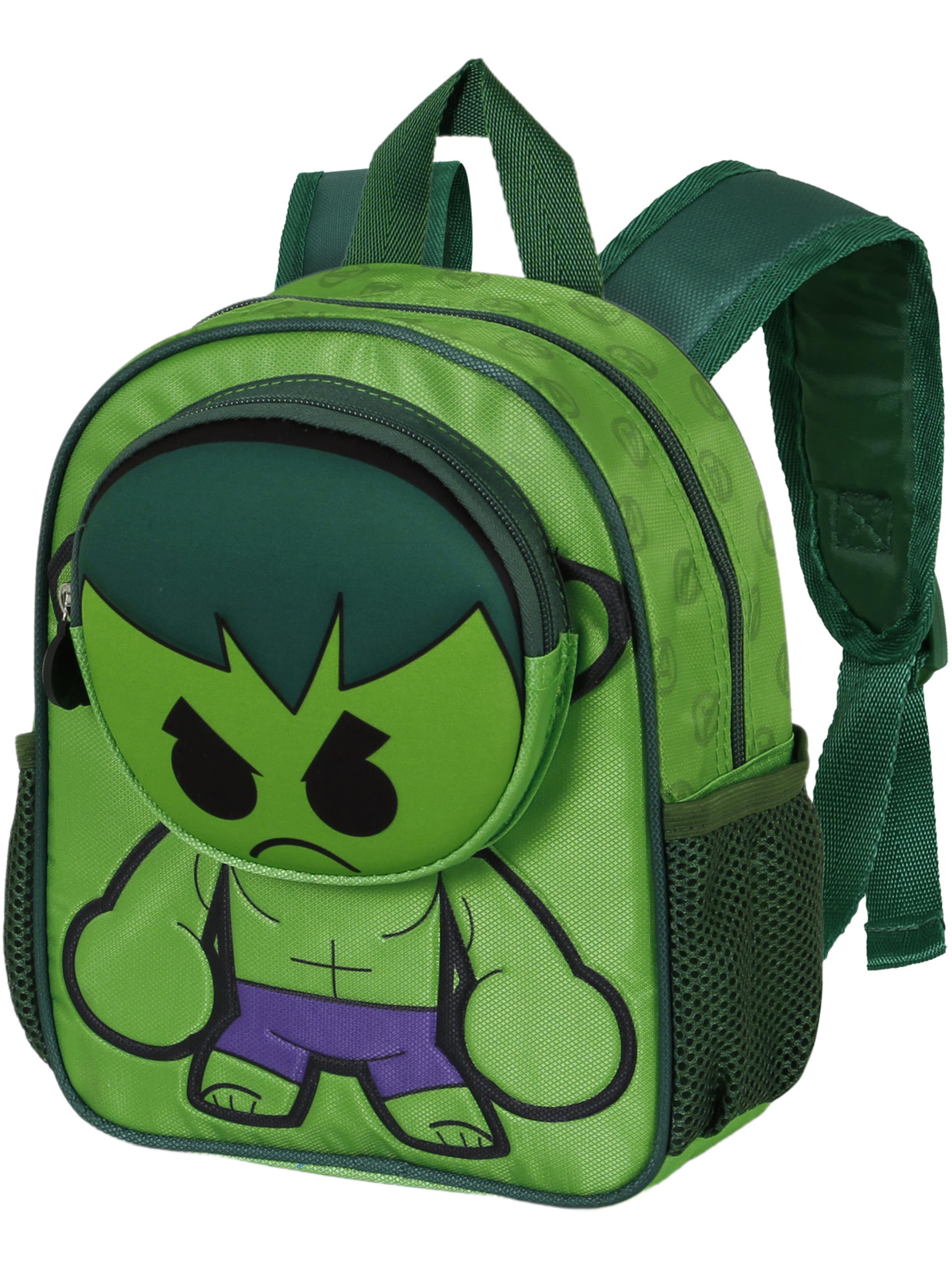 Sac à dos 'Hulk Bobblehead-Pocket' marvel en vert : devant
