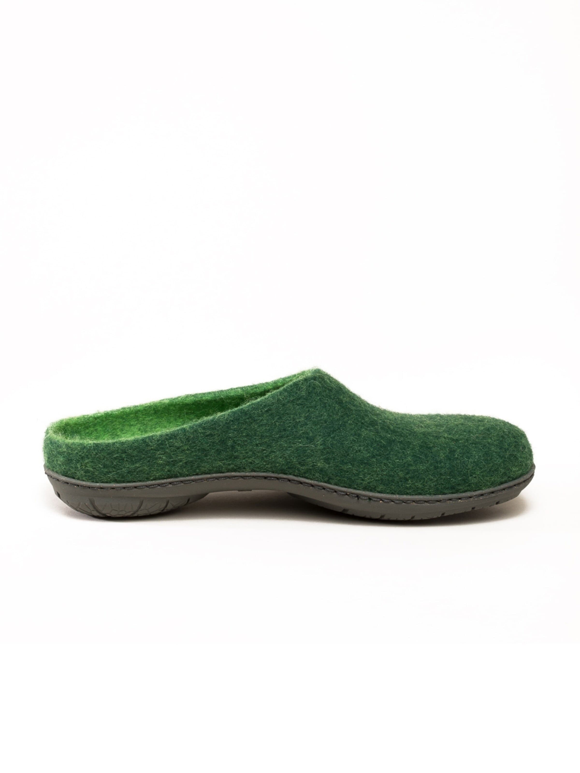 MagicFelt Hausschuh 'Filzpantoffel Magicfelt 736'‌‌‌‌‌‌‌‌‌‌ in Grün: Vorderseite