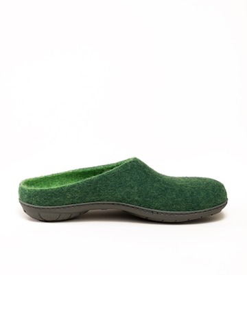 MagicFelt Slippers 'Filzpantoffel Magicfelt 736' in Green