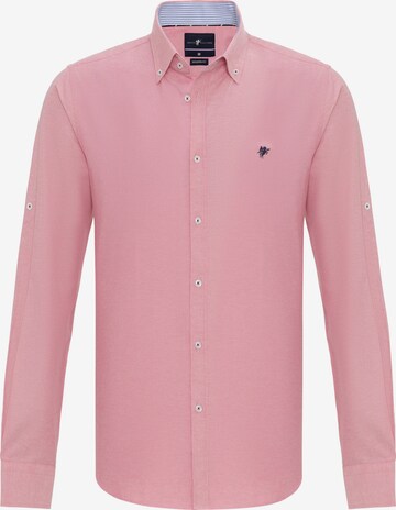 DENIM CULTURE Button Up Shirt 'Erling' in Pink: front