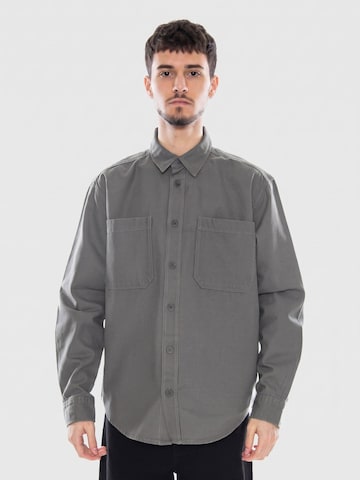 Only & Sons Comfort Fit Hemd 'Onsalp'‌‌‌ in Grau: Vorderseite