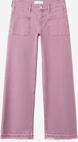 rožinė MANGO TEEN Plačios klešnės Džinsai 'Sabrina': priekis