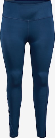 Skinny Pantalon de sport Hummel en bleu : devant