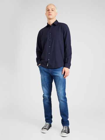 s.Oliver - Ajuste regular Camisa en azul