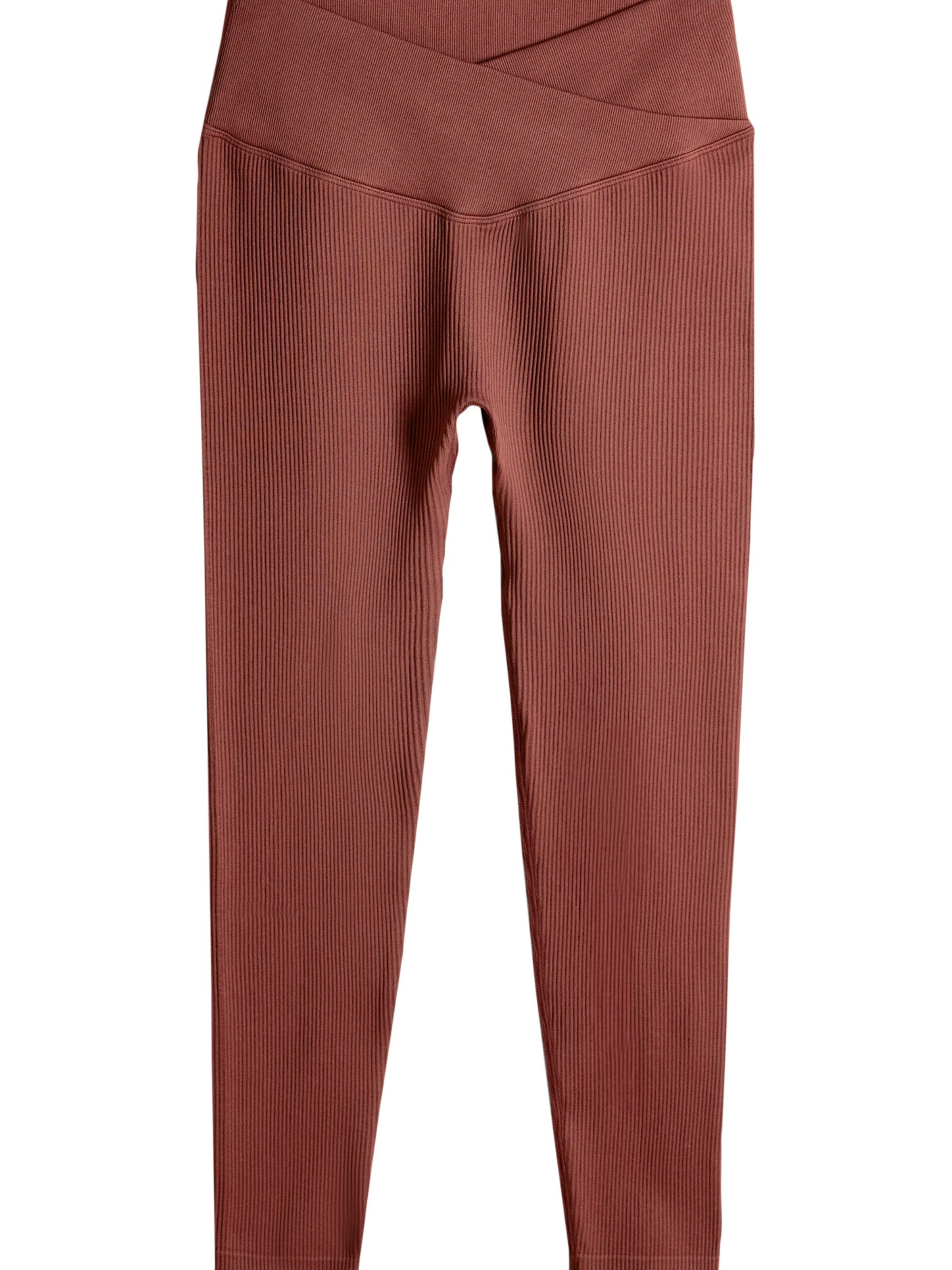 The Set Skinny Leggings i brun