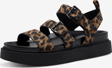 Sandales Tamaris en marron : devant