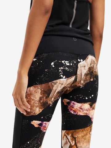 Desigual Skinny Legíny 'Flora' – černá