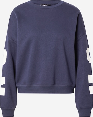 Sweat-shirt ONLY en bleu : devant