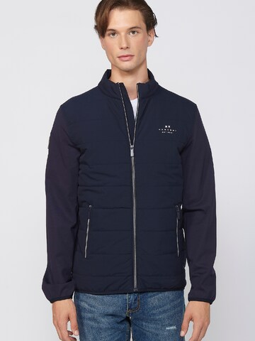 KOROSHI Between-season jacket in Blue: front