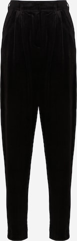 Vero Moda Tall Tapered Bandplooibroek 'CORRIE' in Zwart: voorkant