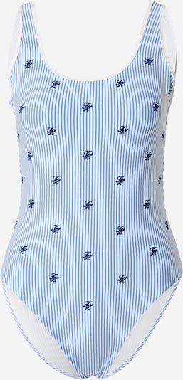 TOMMY HILFIGER Uimapuku koossa L värissä laivastonsininen / taivaansininen / valkoinen, Tuotenäkymä