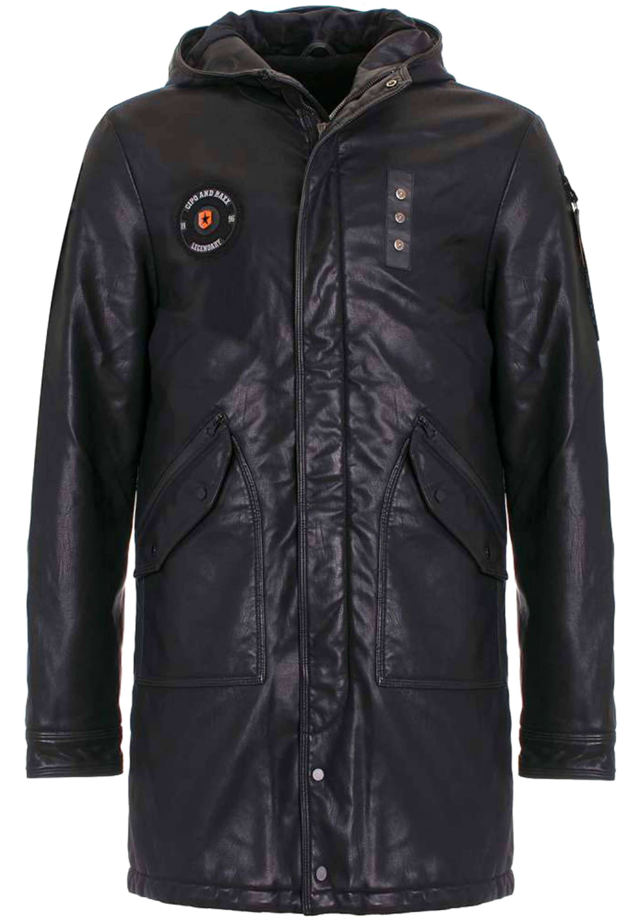 CIPO & BAXX Winterjas in Zwart: voorkant