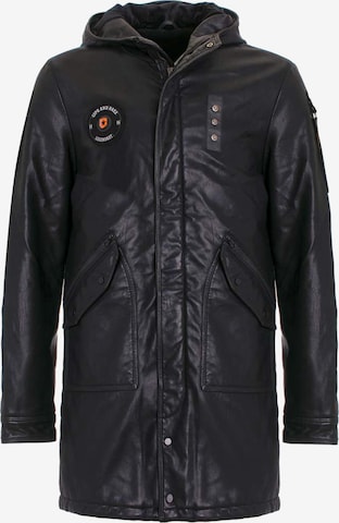 CIPO & BAXX Winter Coat in Black: front