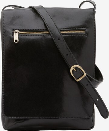 Borsa a tracolla 'Borsa a tracolla uomo vera pelle vacchetta con chiusura calamita - Made in Italy' di I Fratelli in nero: frontale