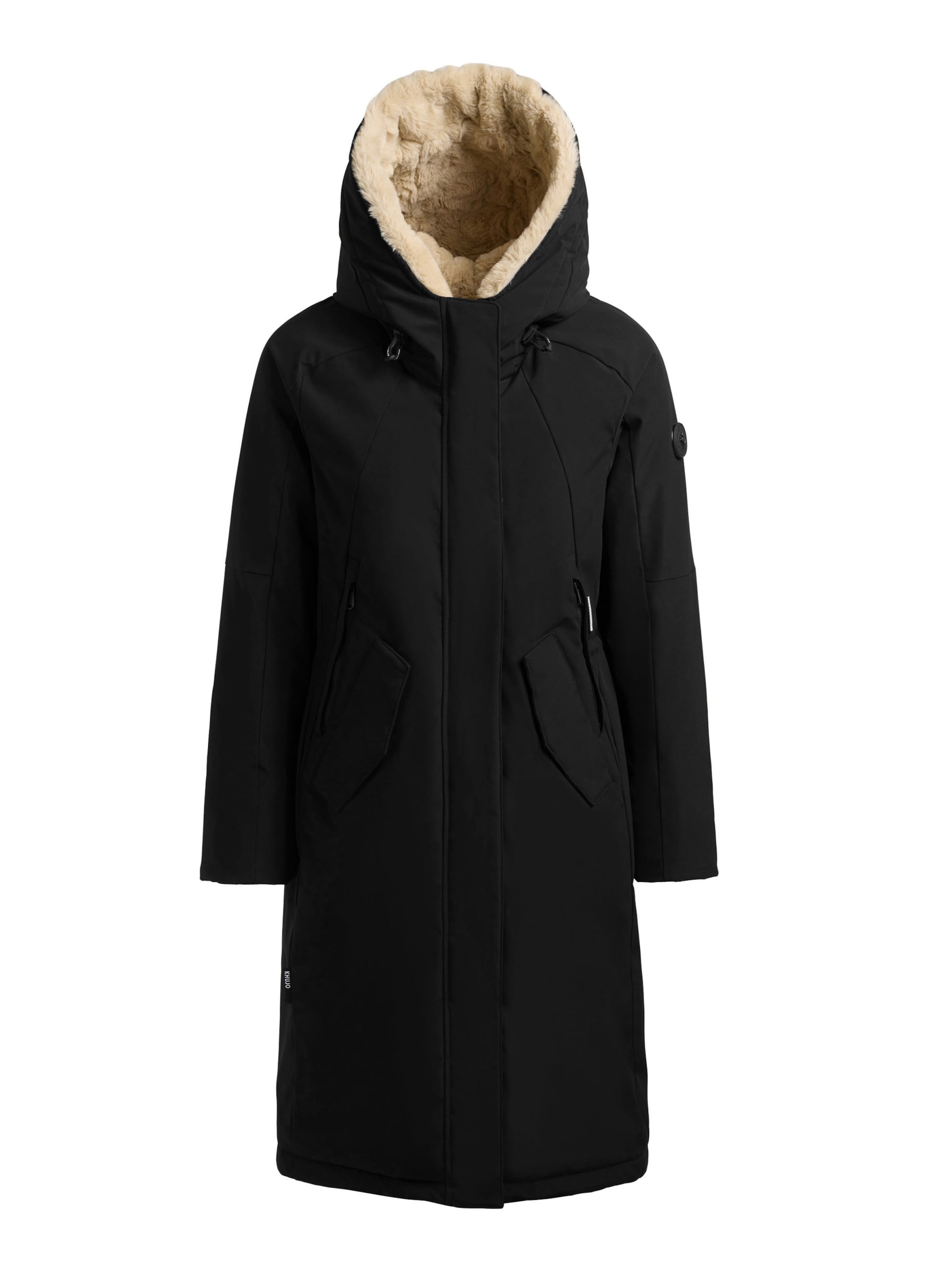 khujo - Sobretudo de inverno ' CIELA ' em preto: frente