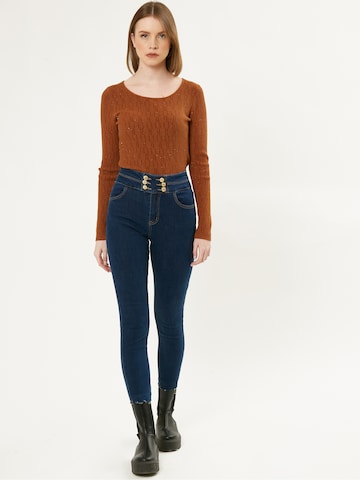 Influencer Skinny Jeans in Blau