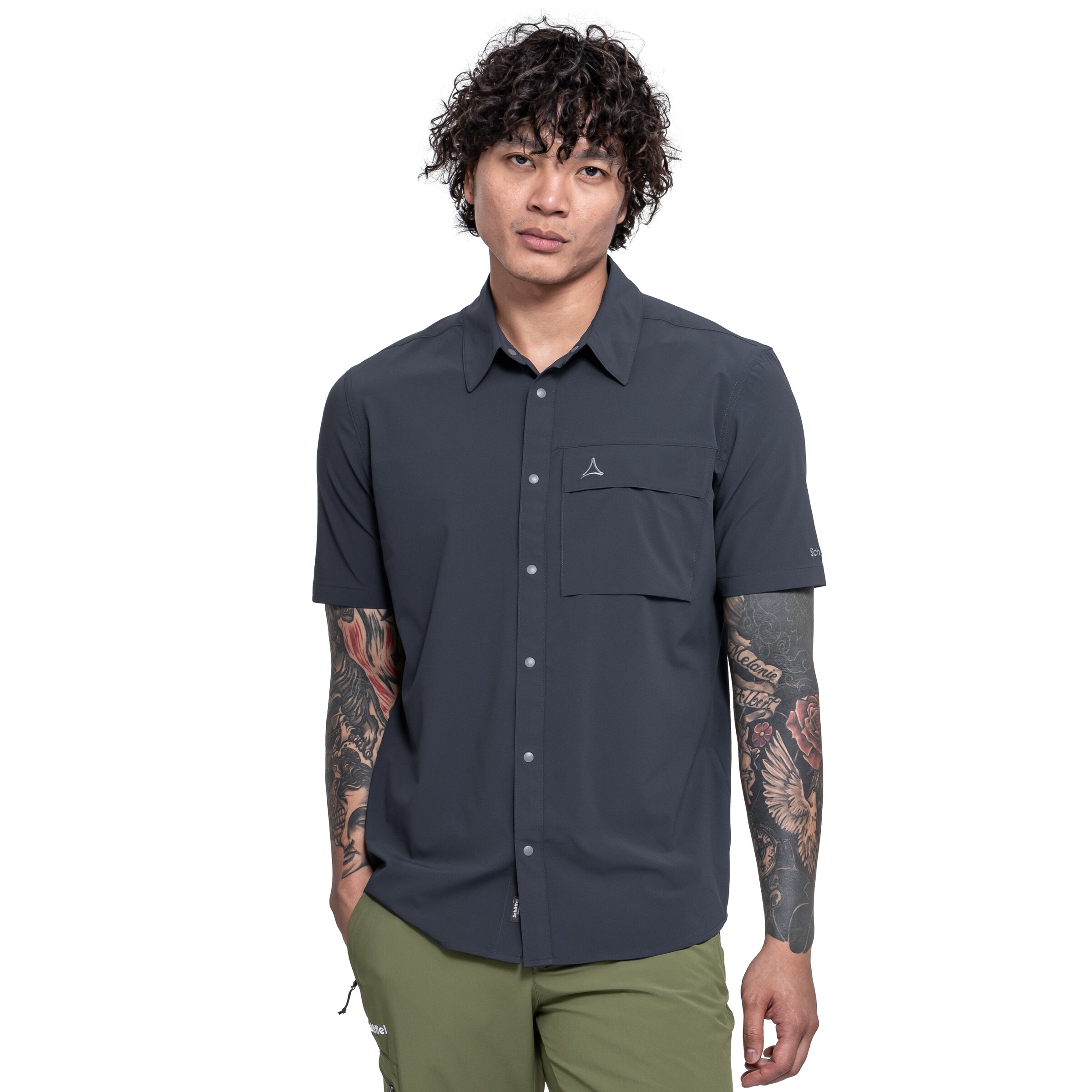 Coupe regular Chemise fonctionnelle Schöffel en bleu : devant