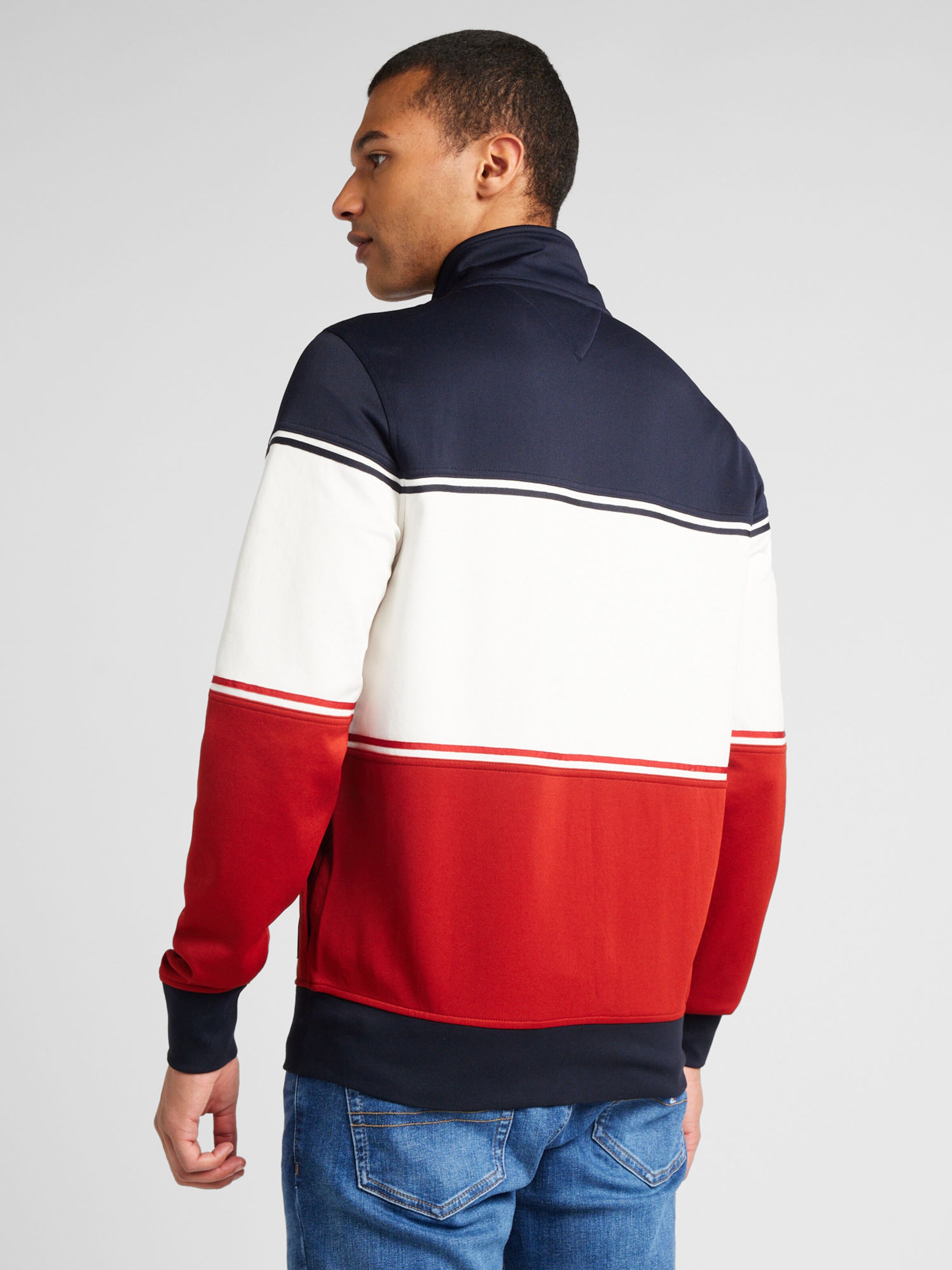 Tommy hilfiger hoodie red white blue discount