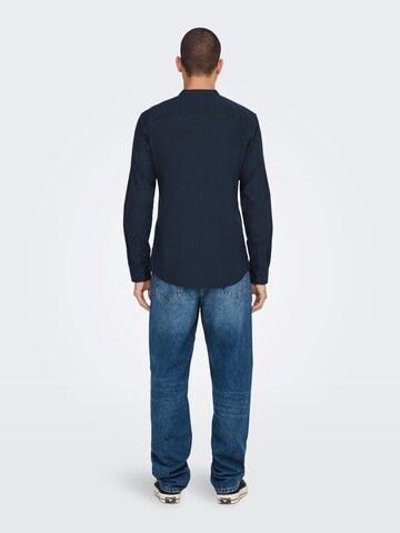 Only & Sons Slim Fit Hemd 'Sane' in Blau