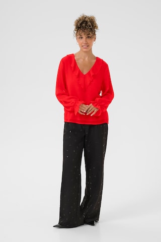 Chemisier 'Flake' Cream en rouge