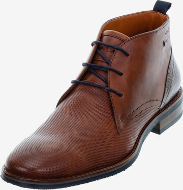 Van Lier Lace-Up Boots 'Schoenen Amalfi' in Brown: front