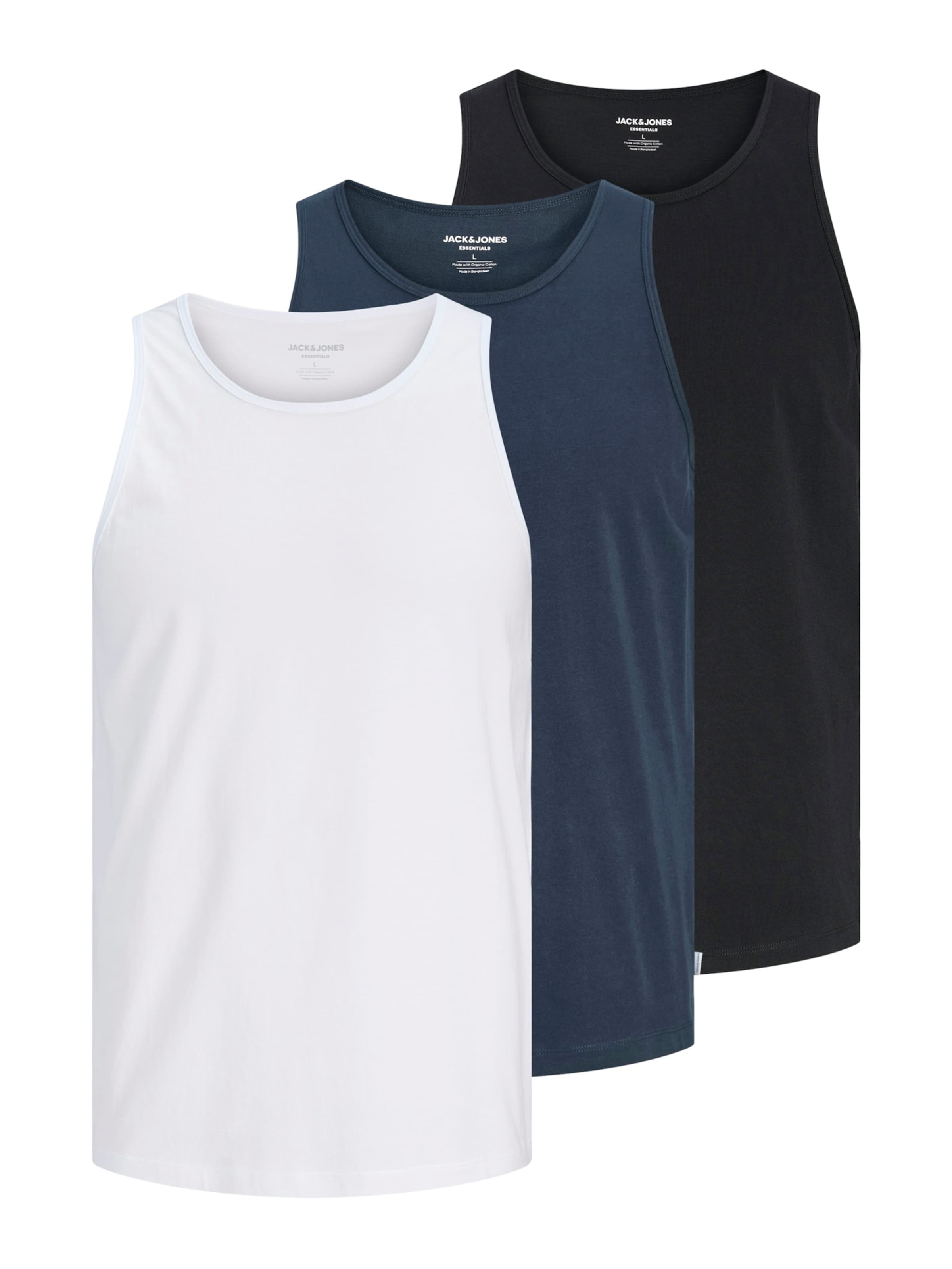 JACK & JONES Футболка 'JJEORGANIC' в Темно-синий / Черный / Белый, Обзор товара