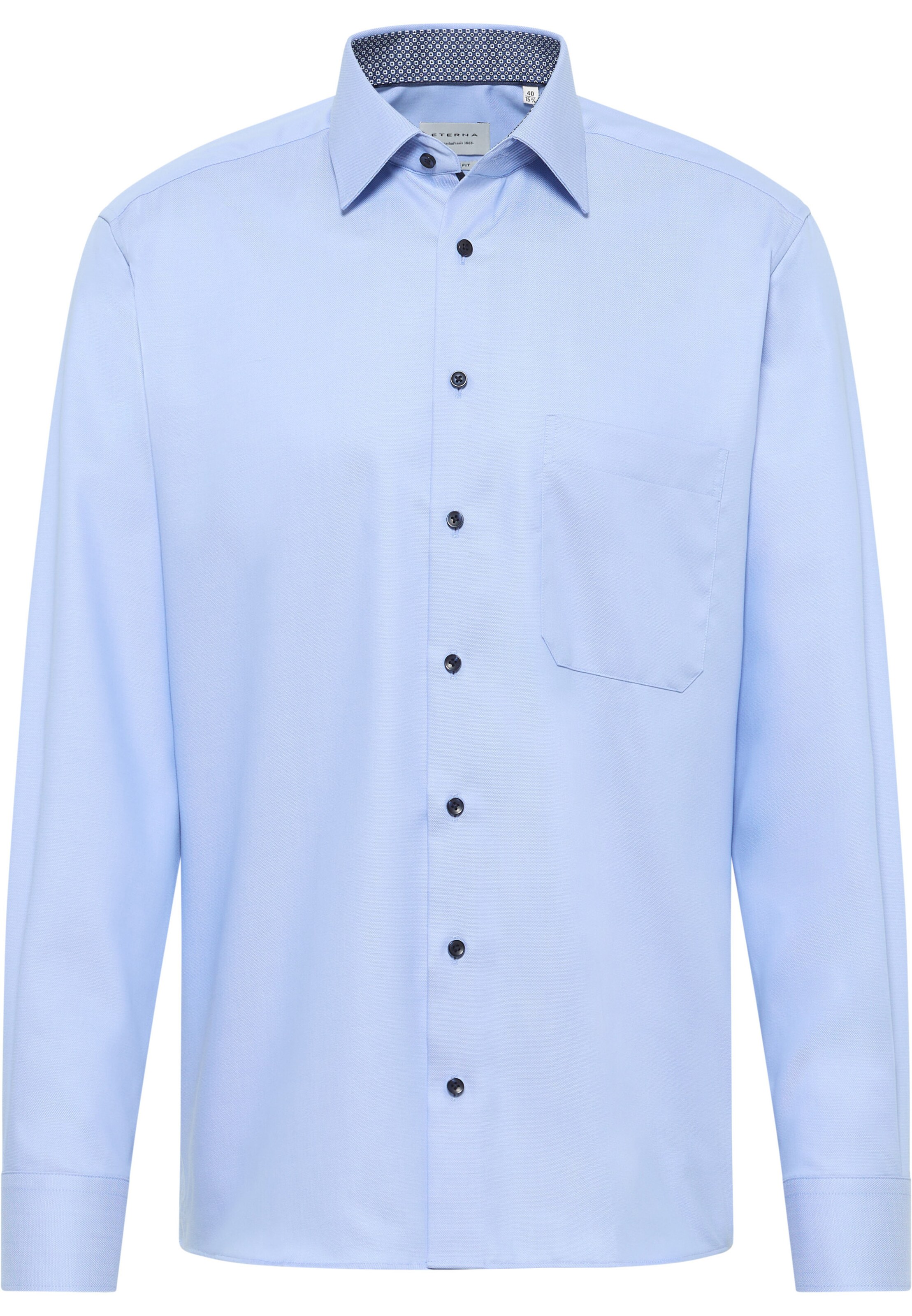 ETERNA Zakelijk overhemd in Blauw: voorkant