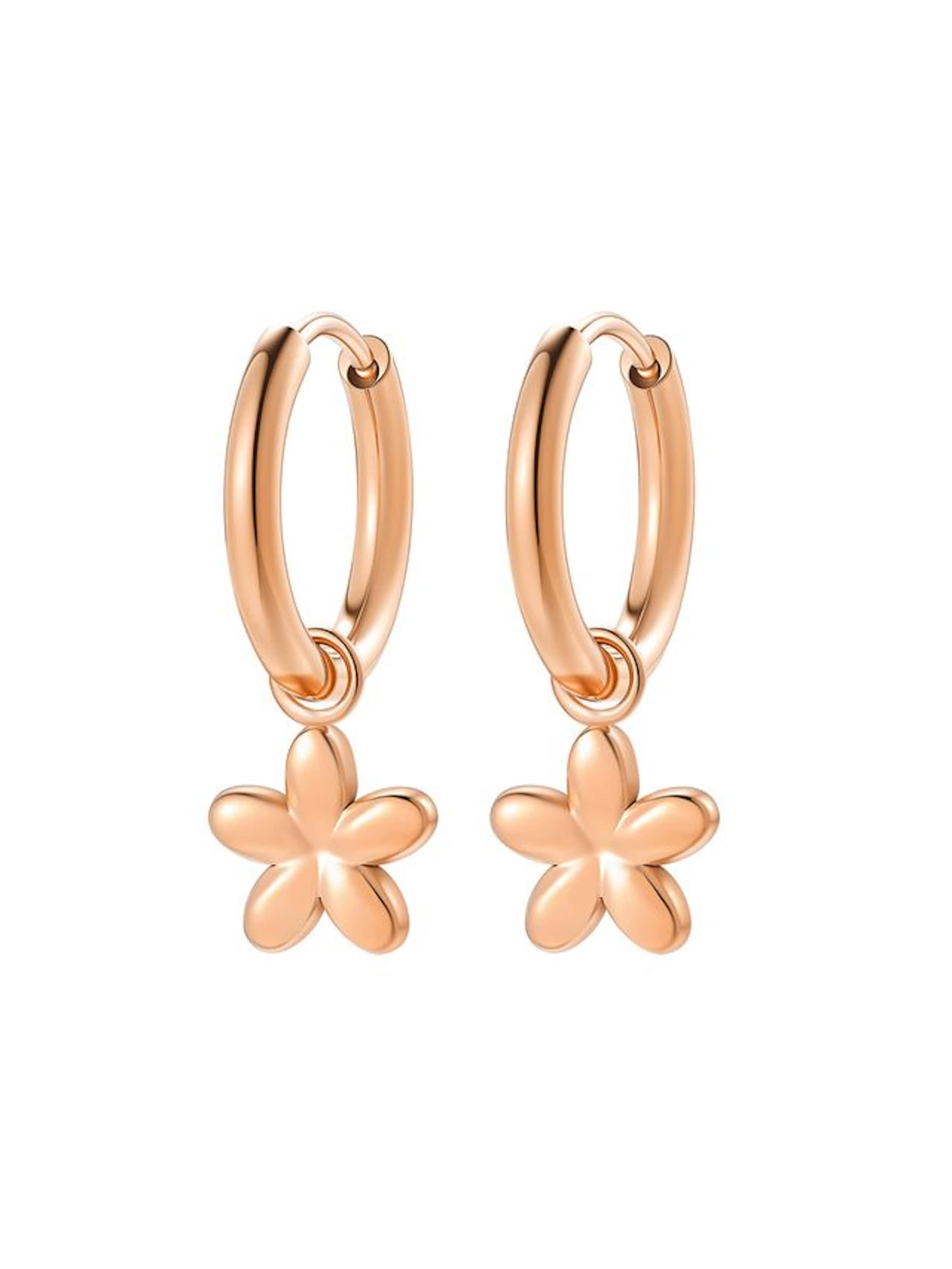 Boucles d'oreilles 'Daisy Bold' Hey Happiness en or : devant