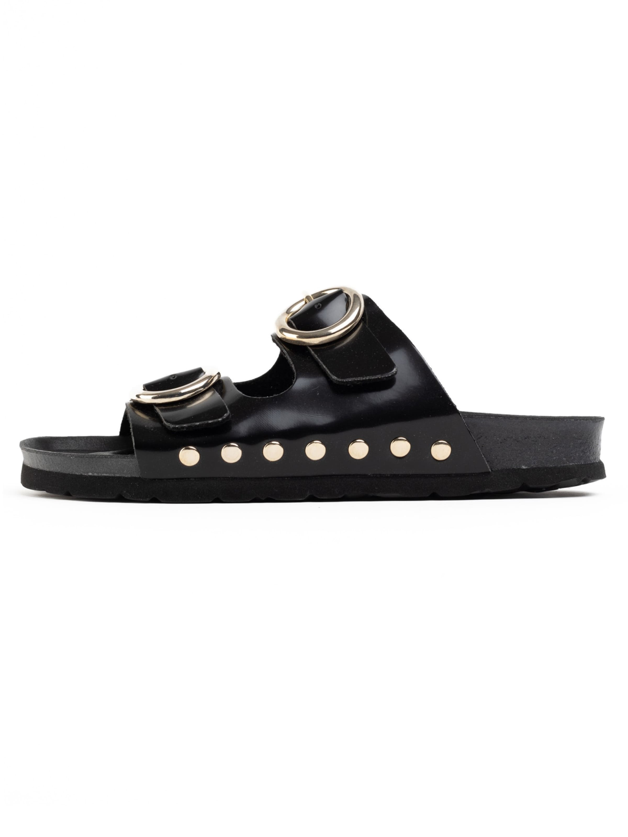 Zoccoletto 'Barcelone' di Bayton in nero: frontale