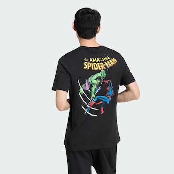 ADIDAS SPORTSWEAR Performance shirt 'Adidas x Marve Spider-Man' in Black: front