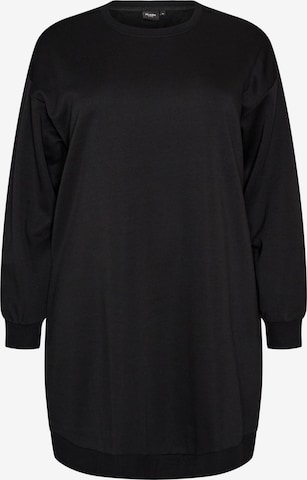 Zizzi Oversize šaty 'FLAMELA' - Čierna: predná strana