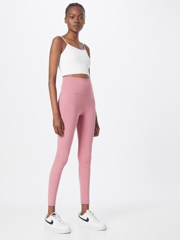 NIKE Skinny Workout Pants 'One' in Pink