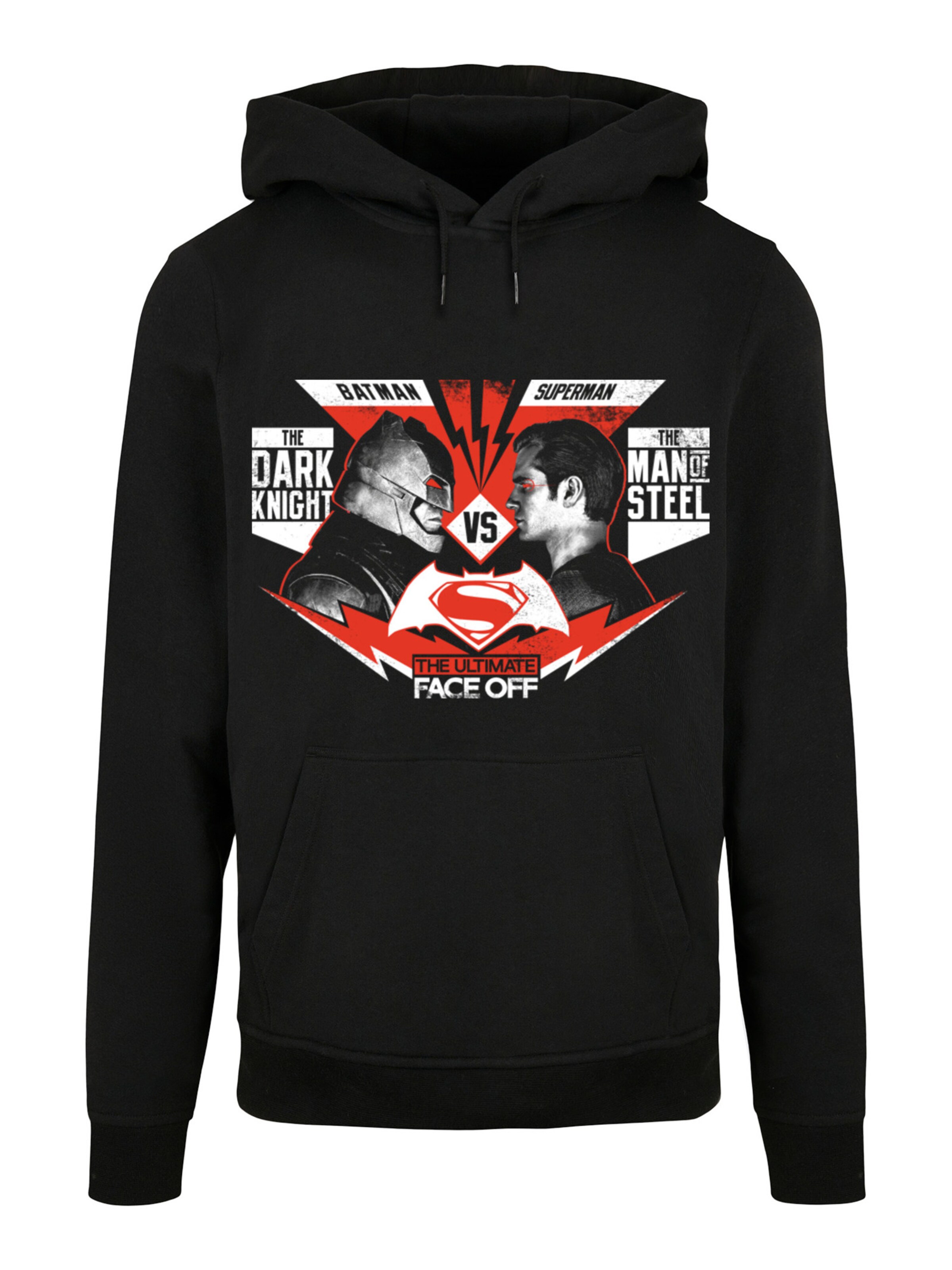 Sweat-shirt 'DC Comics Batman V Superman Off' F4NT4STIC en noir : devant