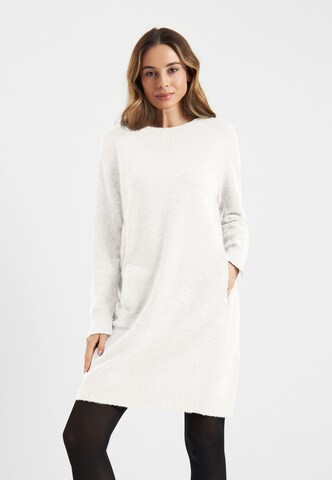 Frieda & Freddies Knitted dress in White: front