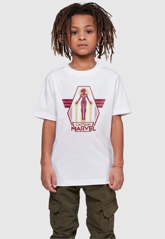 ABSOLUTE CULT T-Shirt 'Captain Marvel - Flying Warrior' in Weiß: predná strana