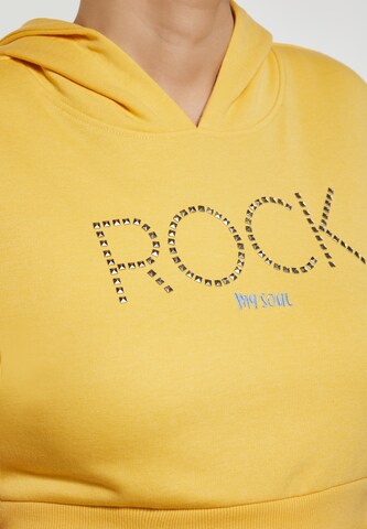Sweat-shirt myMo ROCKS en jaune