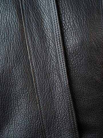 A&A Vesa Übergangsjacke 'Natural Leather Jacket with High Collar'‌‌‌‌‌‌ in Schwarz