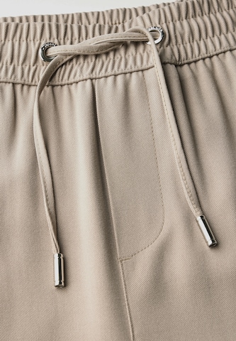STREET ONE Loosefit Wide Leg Twill Hose in Beige
